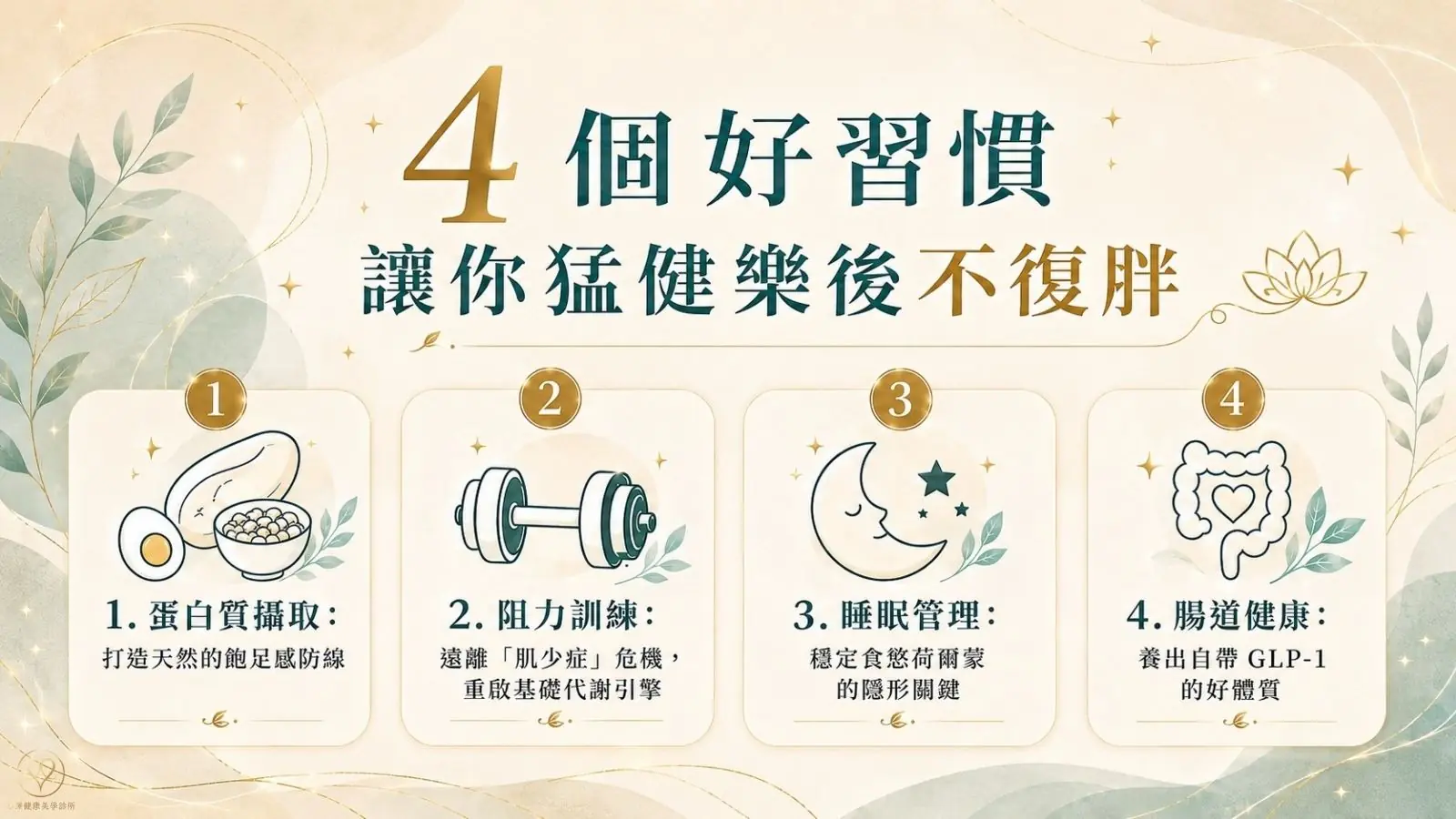 4個好習慣讓你猛健樂後不復胖