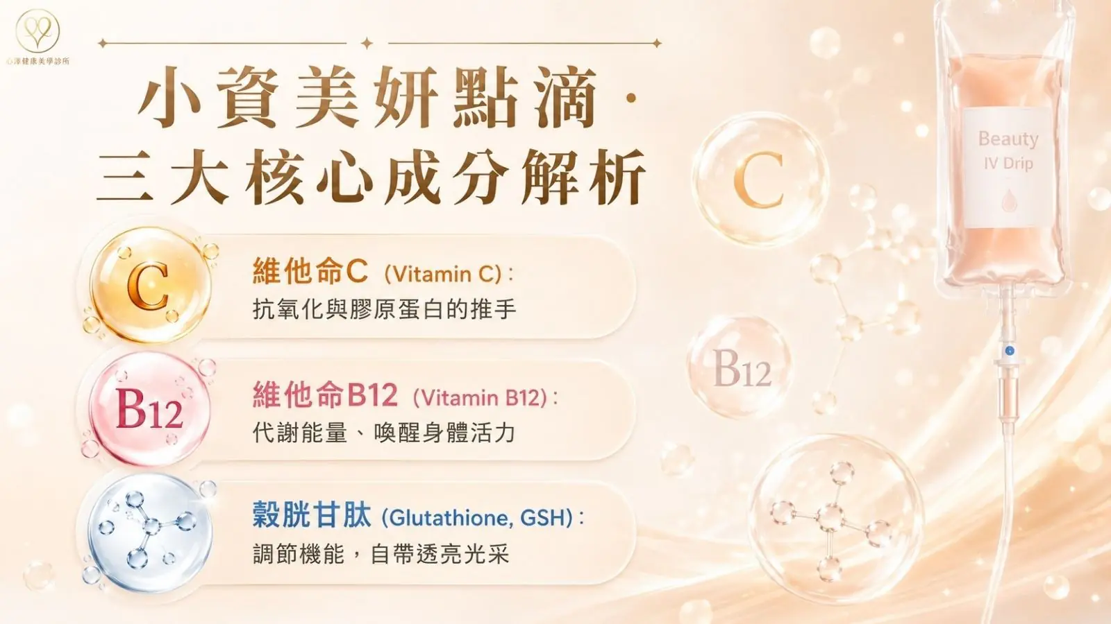 點亮氣色的黃金陣容!小資美妍點滴.三大核心成分解析