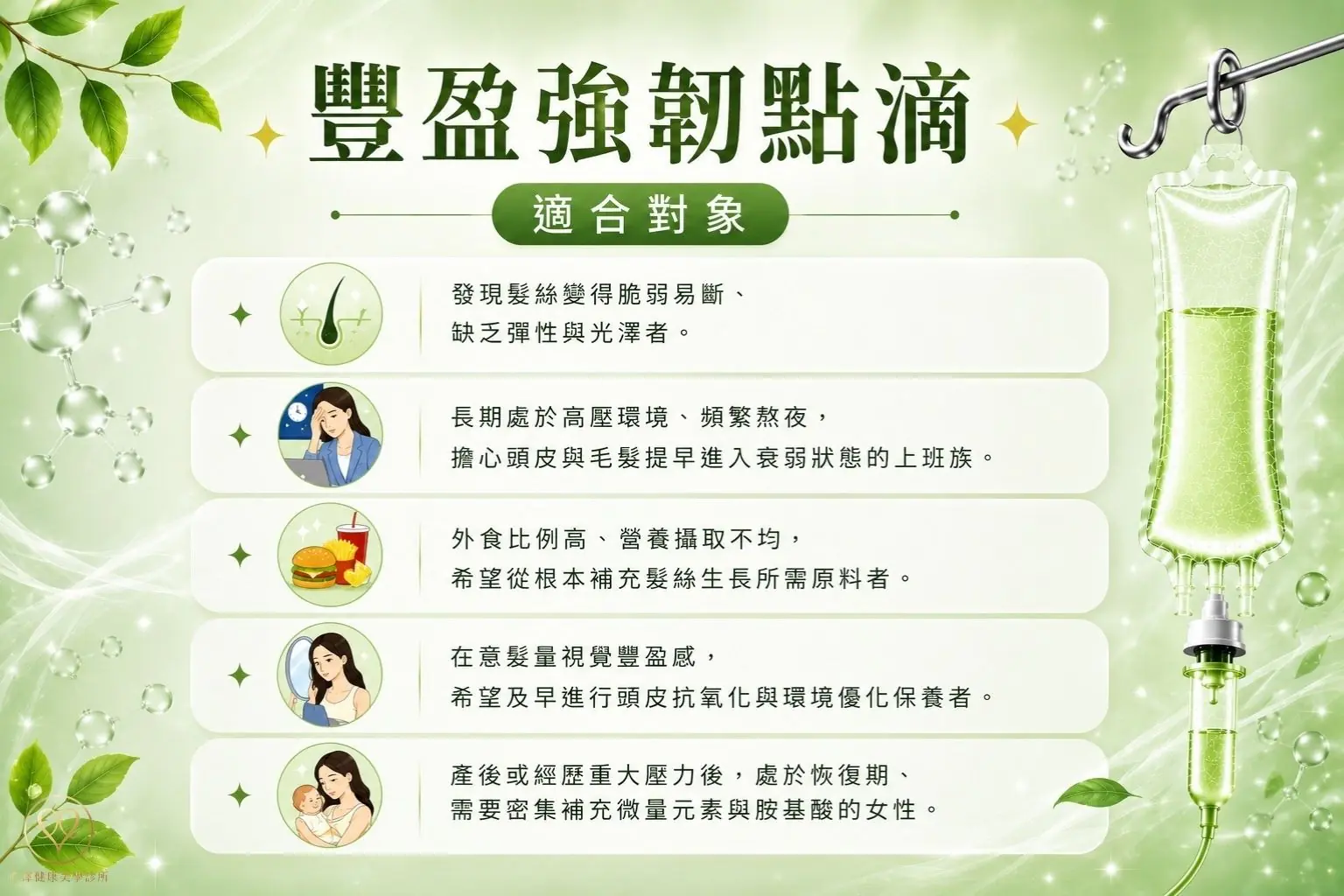 適合對象：誰適合施打豐盈強韌點滴？