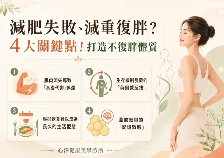 減肥失敗、減重復胖？4大關鍵點！打造不復胖體質