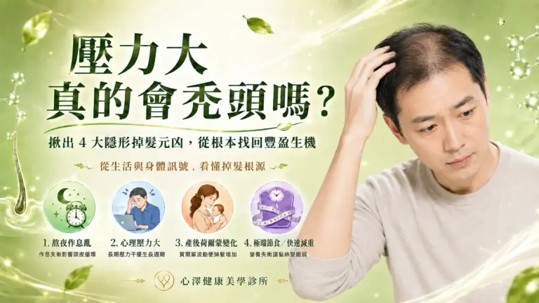 壓力大真的會禿頭嗎？揪出 4 大「隱形掉髮元凶」，從根本找回豐盈生機