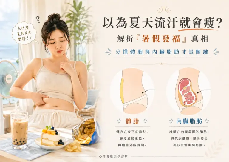 以為夏天流汗就會瘦？解析「暑假發福」真相，分懂體脂與內臟脂肪才是關鍵